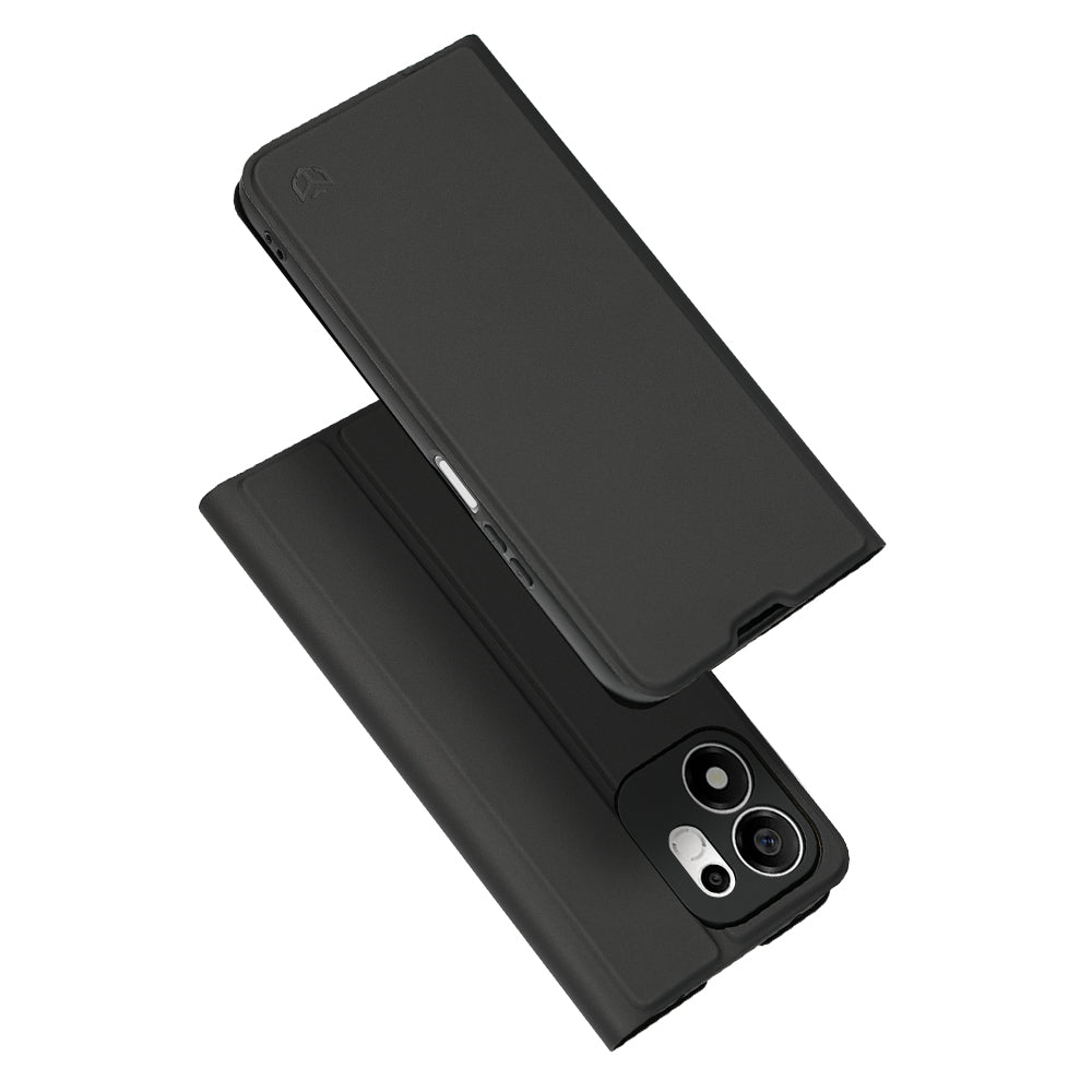 Custodia per Honor 600 Smart, Techsuit, Magskin Book Long Blitz Cutout, Nera