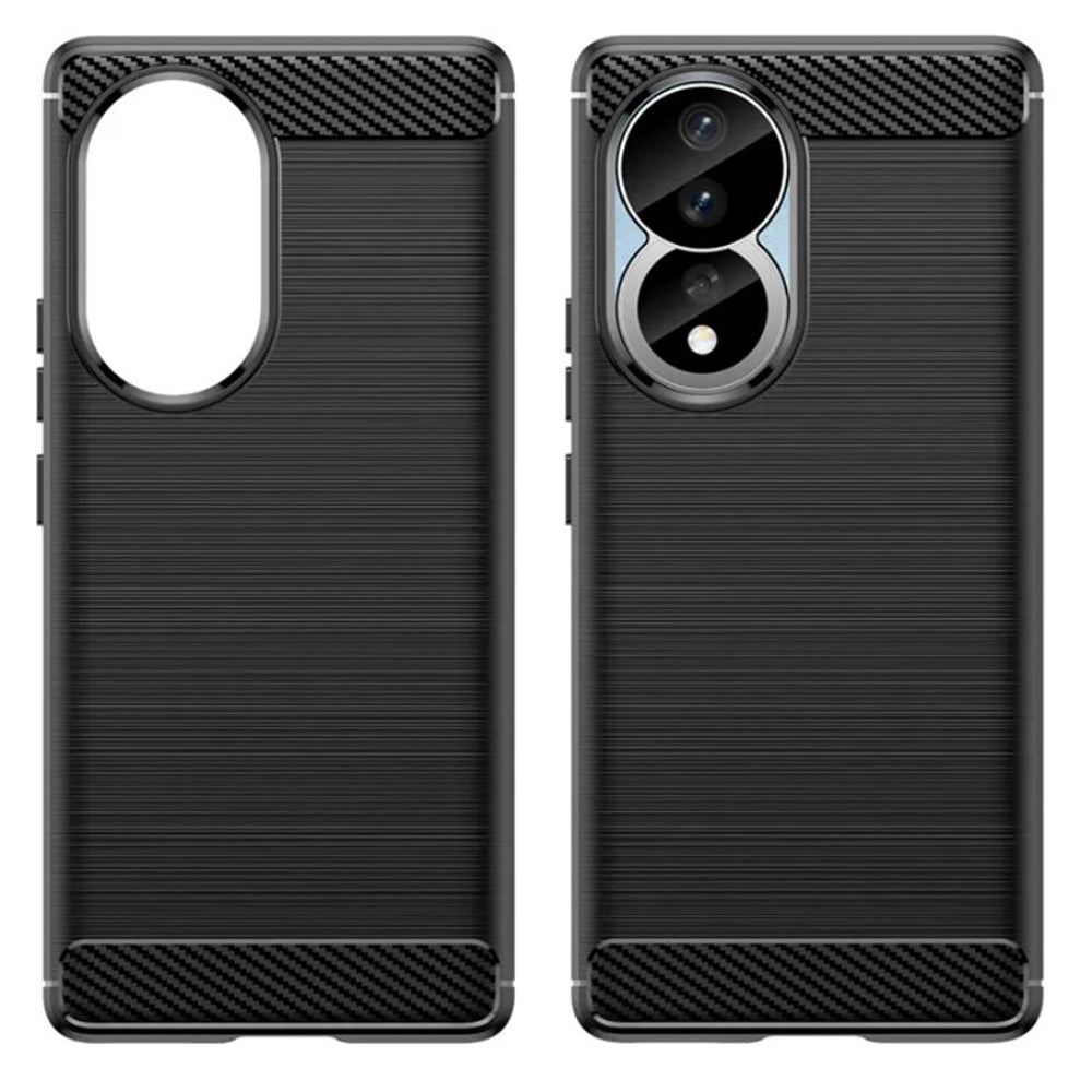 Custodia per Honor 90 / 80, Techsuit, Carbonio, Nera