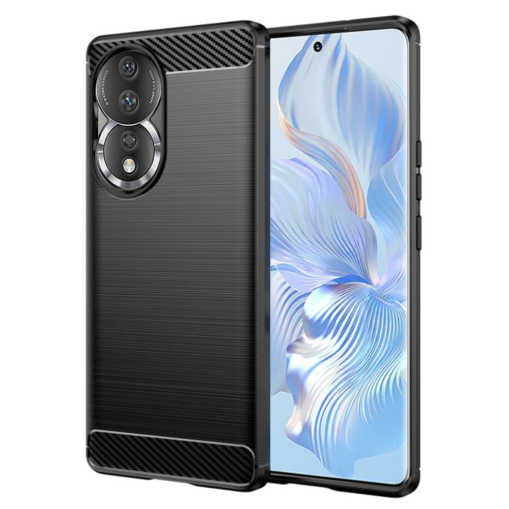 Custodia per Honor 90 / 80, Techsuit, Carbonio, Nera