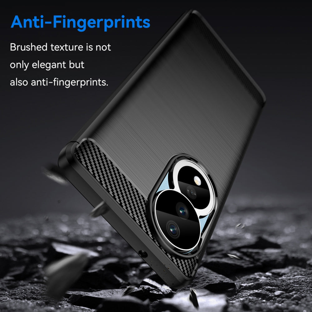 Custodia per Honor 90 / 80, Techsuit, Carbonio, Nera