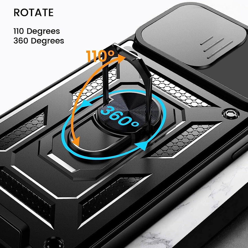 Custodia per Honor 90 Lite, Techsuit, CamShield, Nera