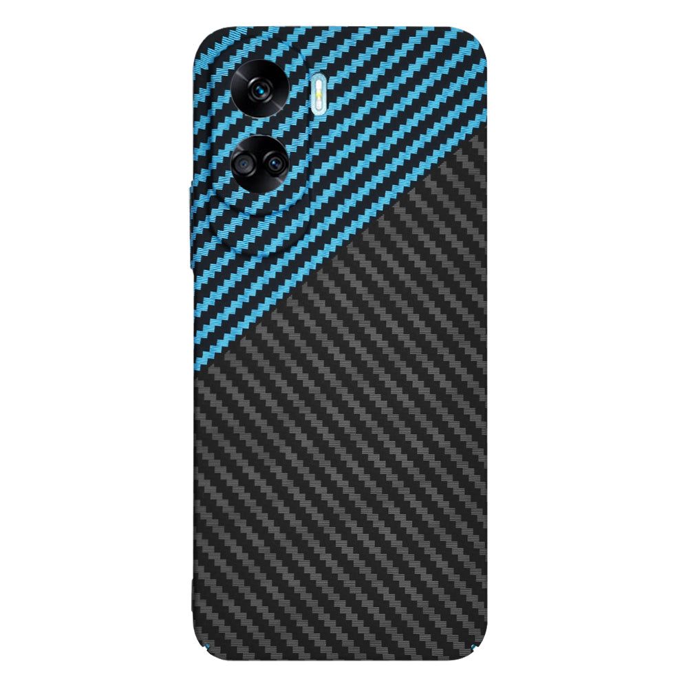 Custodia per Honor 90 Lite, Techsuit, Carbonite FiberShell, Nero Bleu