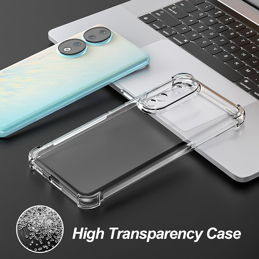 Custodia per Honor 90 Pro, Techsuit, Shockproof Clear, Trasparente