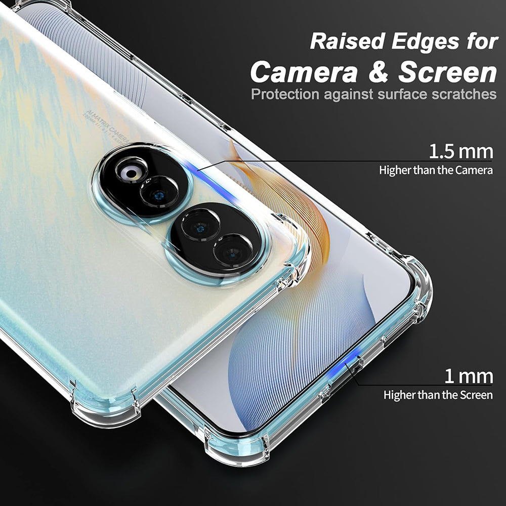 Custodia per Honor 90 Pro, Techsuit, Shockproof Clear, Trasparente
