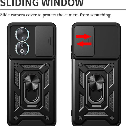 Custodia per Honor 90, Techsuit, CamShield, Nera