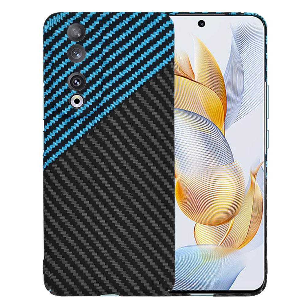 Custodia per Honor 90, Techsuit, Carbonite FiberShell, Nero Bleu