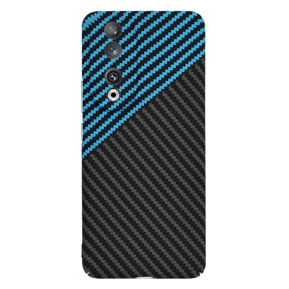 Custodia per Honor 90, Techsuit, Carbonite FiberShell, Nero Bleu