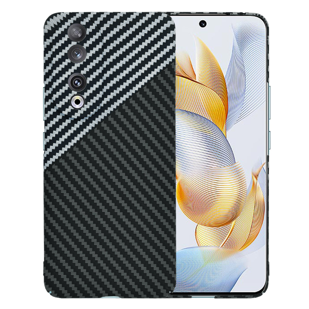 Custodia per Honor 90, Techsuit, Carbonite FiberShell, Nero Grigio