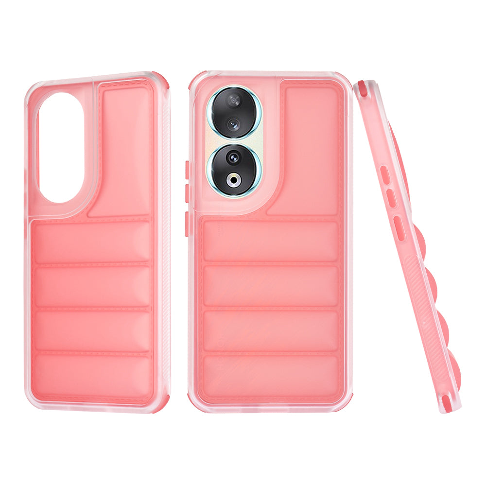Custodia per Honor 90, Techsuit, Wave Shield, Rossa