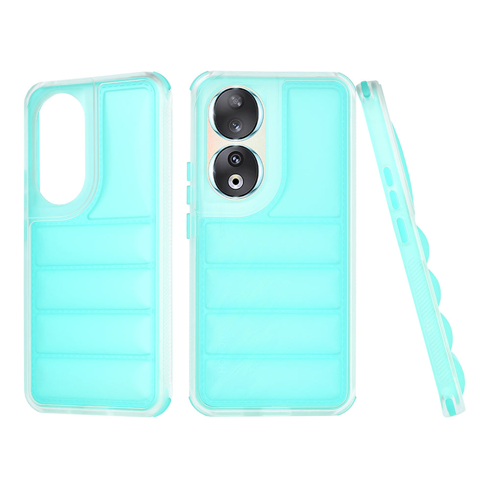 Custodia per Honor 90, Techsuit, Wave Shield, Turchese