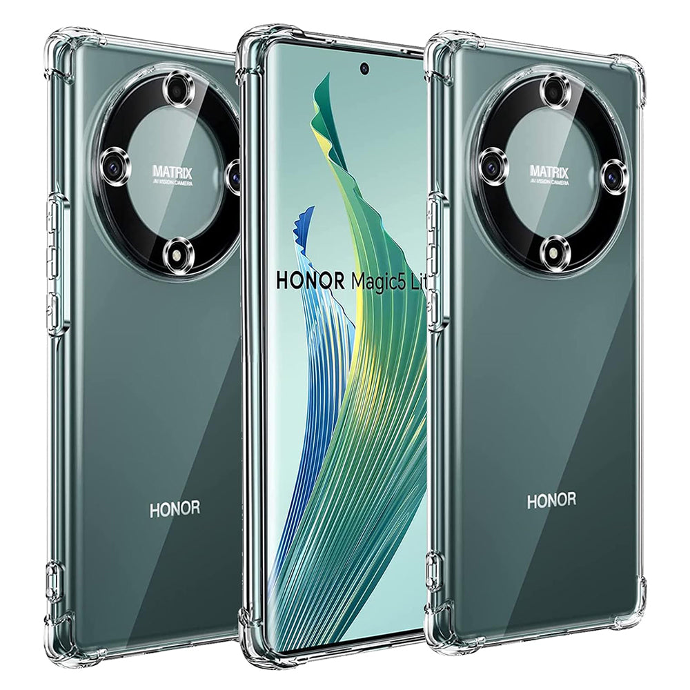 Custodia per Honor Magic5 Lite, Techsuit, Shockproof Clear, Trasparente