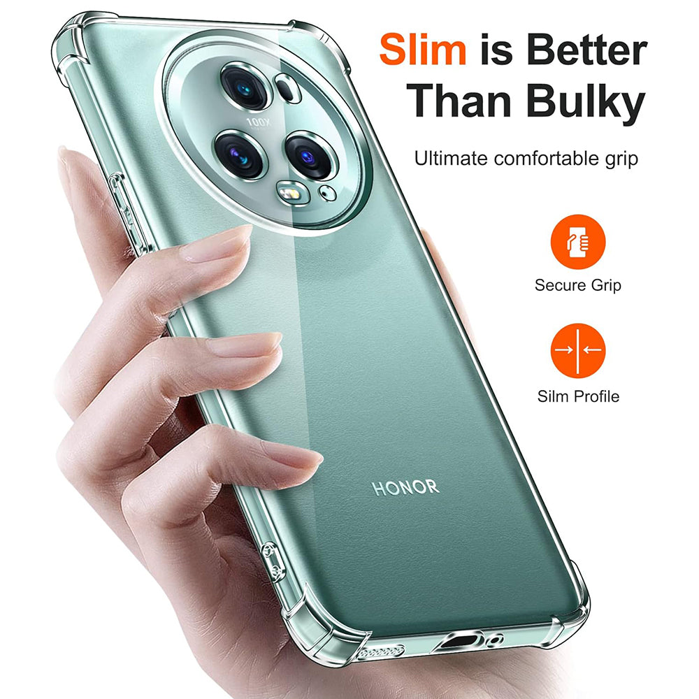 Custodia per Honor Magic5 Pro, Techsuit, Shockproof Clear, Trasparente
