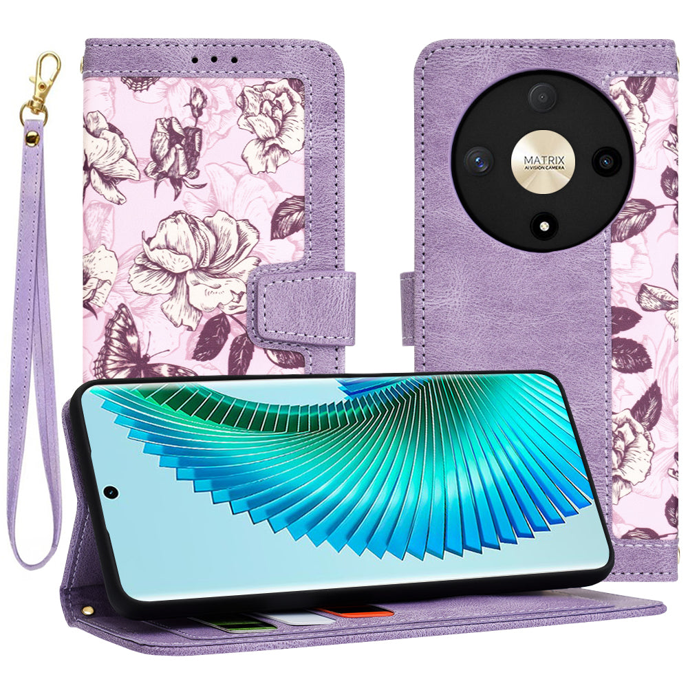 Custodia per Honor Magic6 Lite, Techsuit, FlipCraft, Viola
