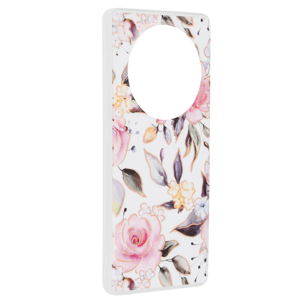 Custodia per Honor Magic6 Lite, Techsuit, Marble, Bianca
