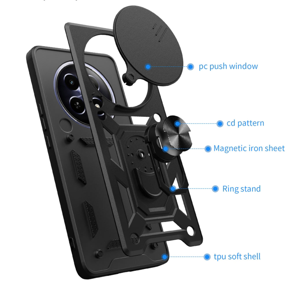 Custodia per Honor Magic6 Pro, Techsuit, CamShield, Nera