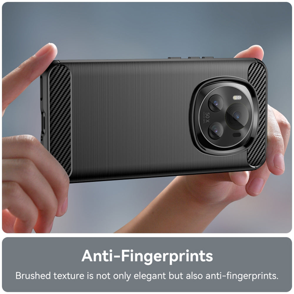 Custodia per Honor Magic6 Pro, Techsuit, Carbonio, Nera