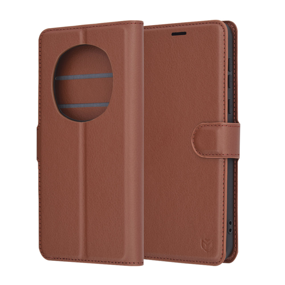 Custodia per Honor Magic7 Pro, Techsuit, Leather Folio, Marrone