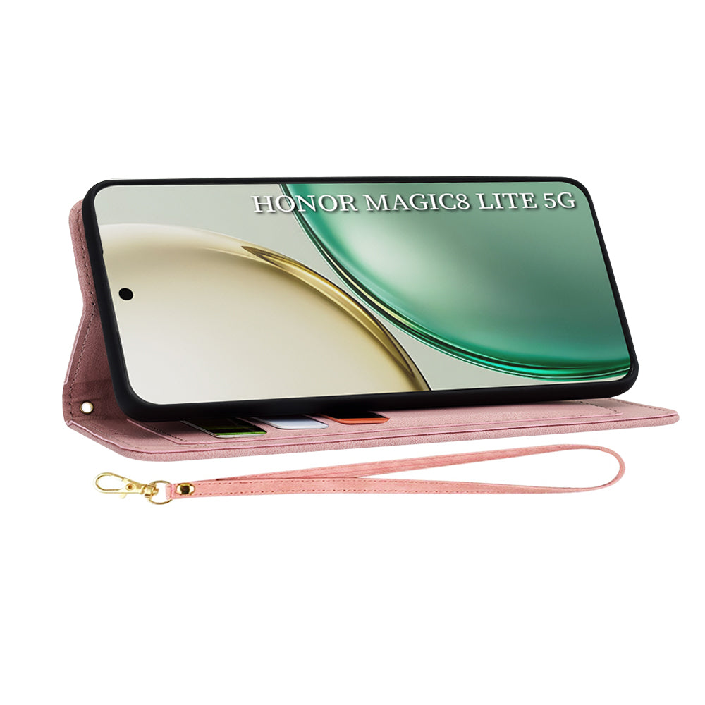 Custodia per Honor Magic8 Lite, Techsuit, FlipCraft, Rosa