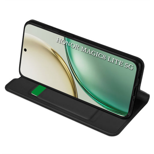 Custodia per Honor Magic8 Lite, Techsuit, Magskin Book, Nera