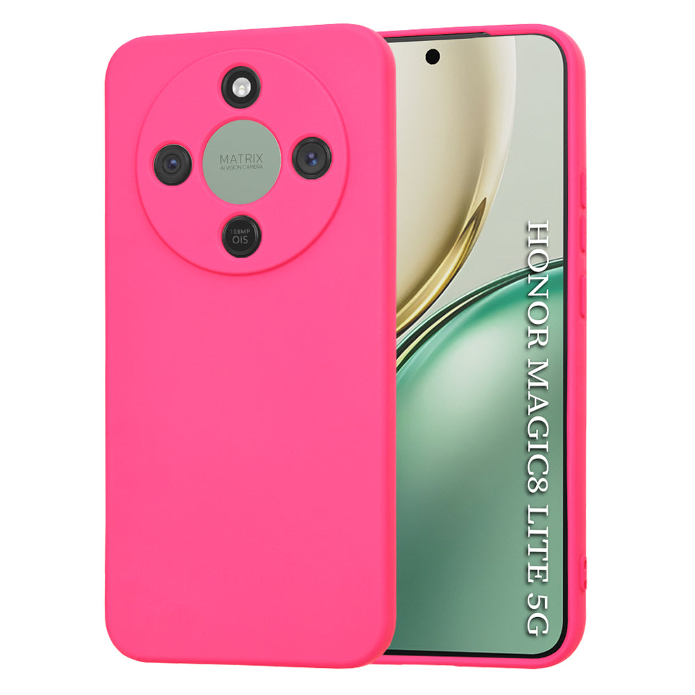 Custodia per Honor Magic8 Lite, Techsuit, SoftFlex, Rosa Scuro