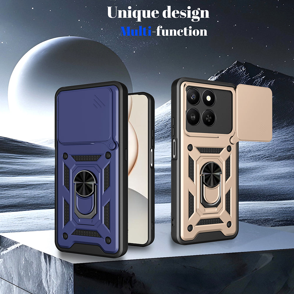Custodia per Honor X5c Plus, Techsuit, CamShield, Blu