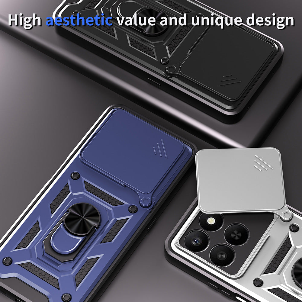 Custodia per Honor X5c Plus, Techsuit, CamShield, Blu