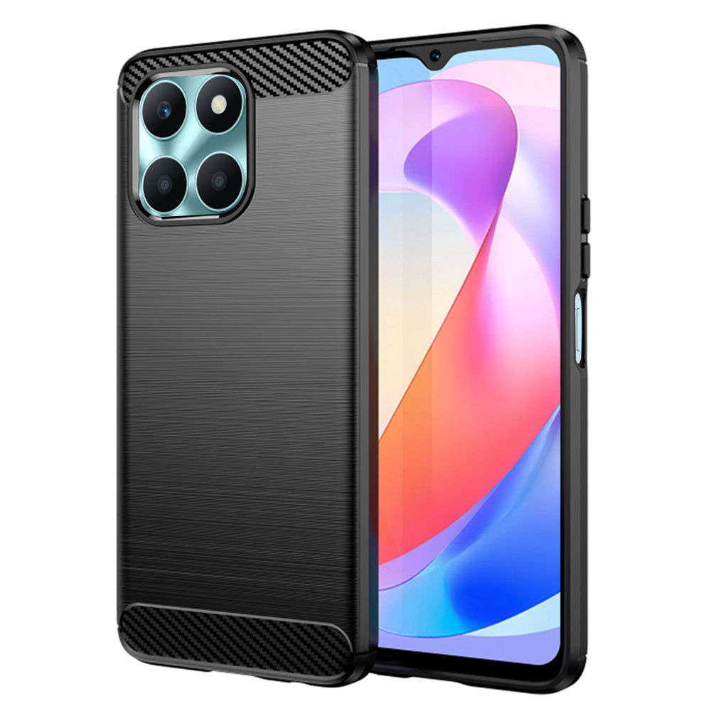 Custodia per Honor X6a, Techsuit, Carbonio, Nera
