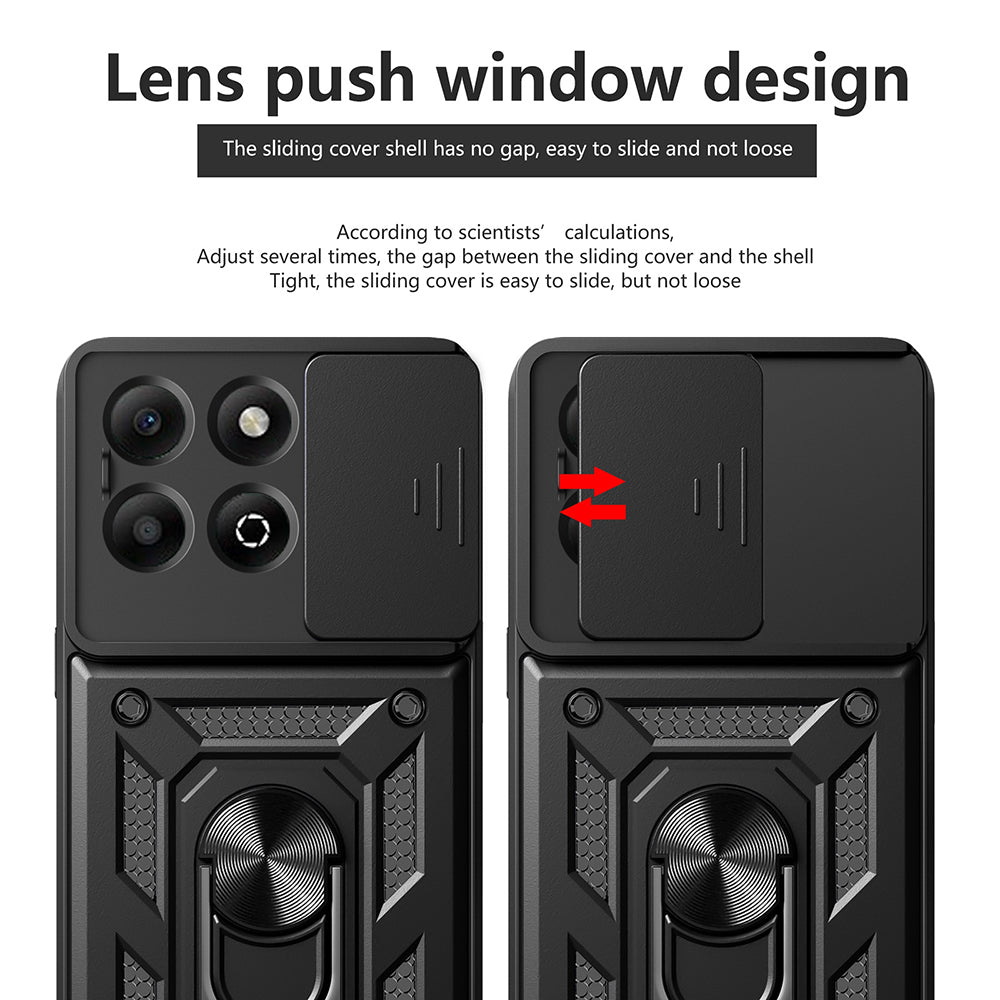 Custodia per Honor X6b, Techsuit, CamShield, Nera