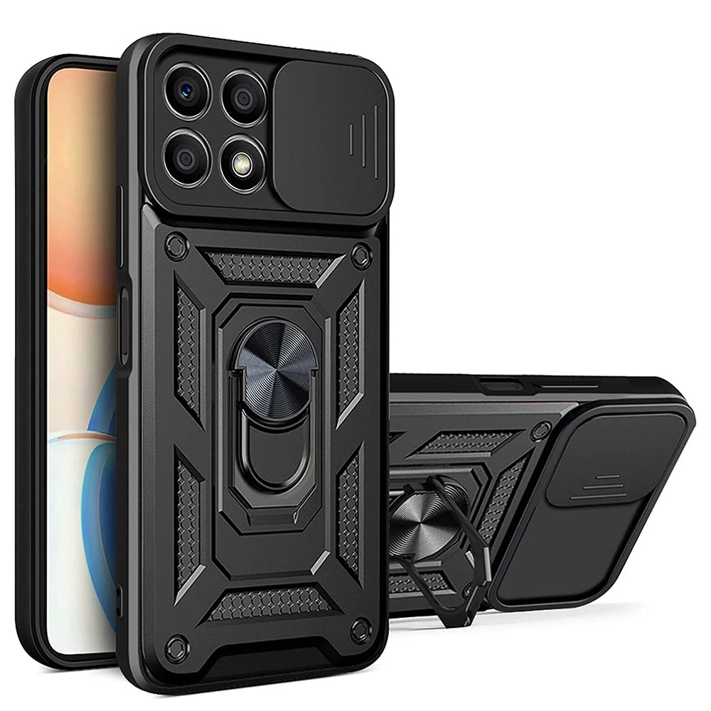 Custodia per Honor X8a, Techsuit, CamShield, Nera