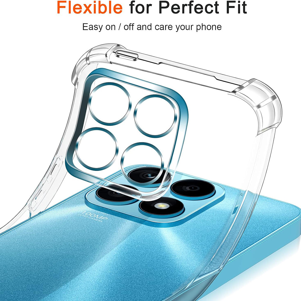Custodia per Honor X8a, Techsuit, Shockproof Clear, Trasparente