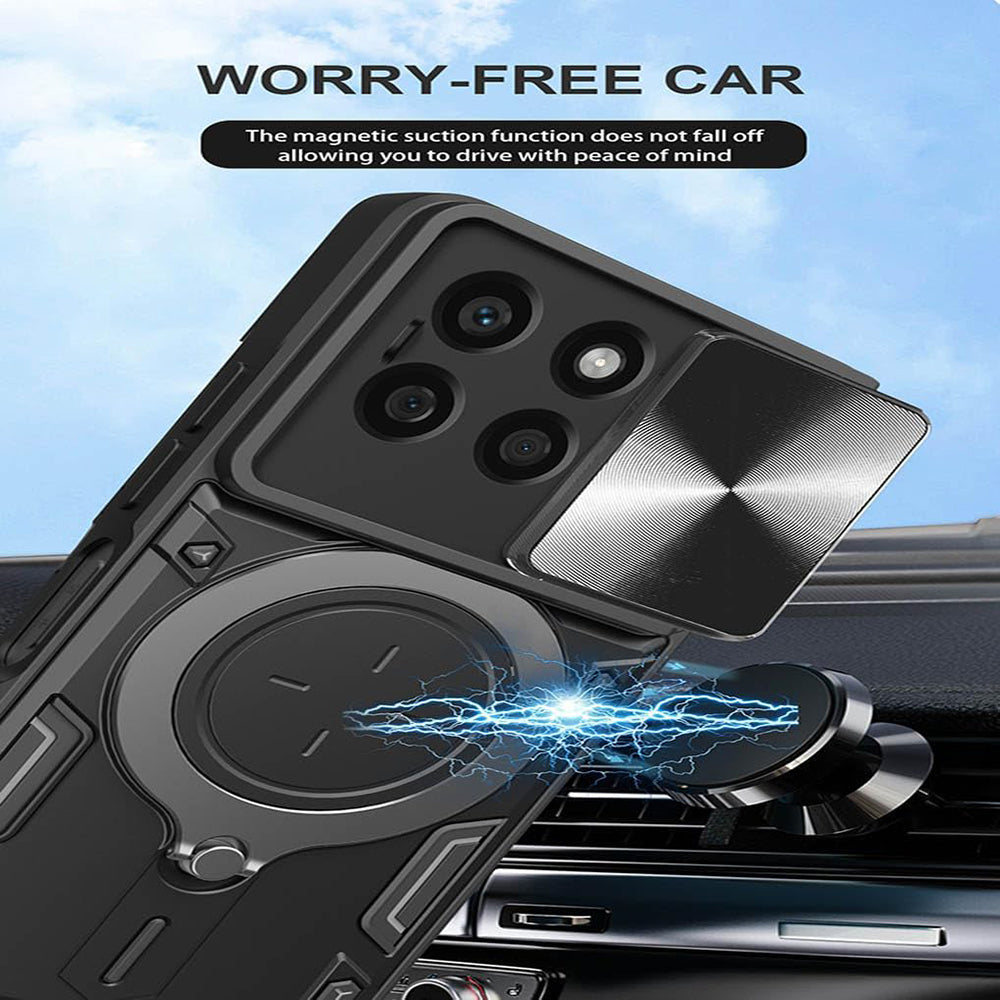 Custodia per Honor X8c, Techsuit, CamGuard Pro, Nera
