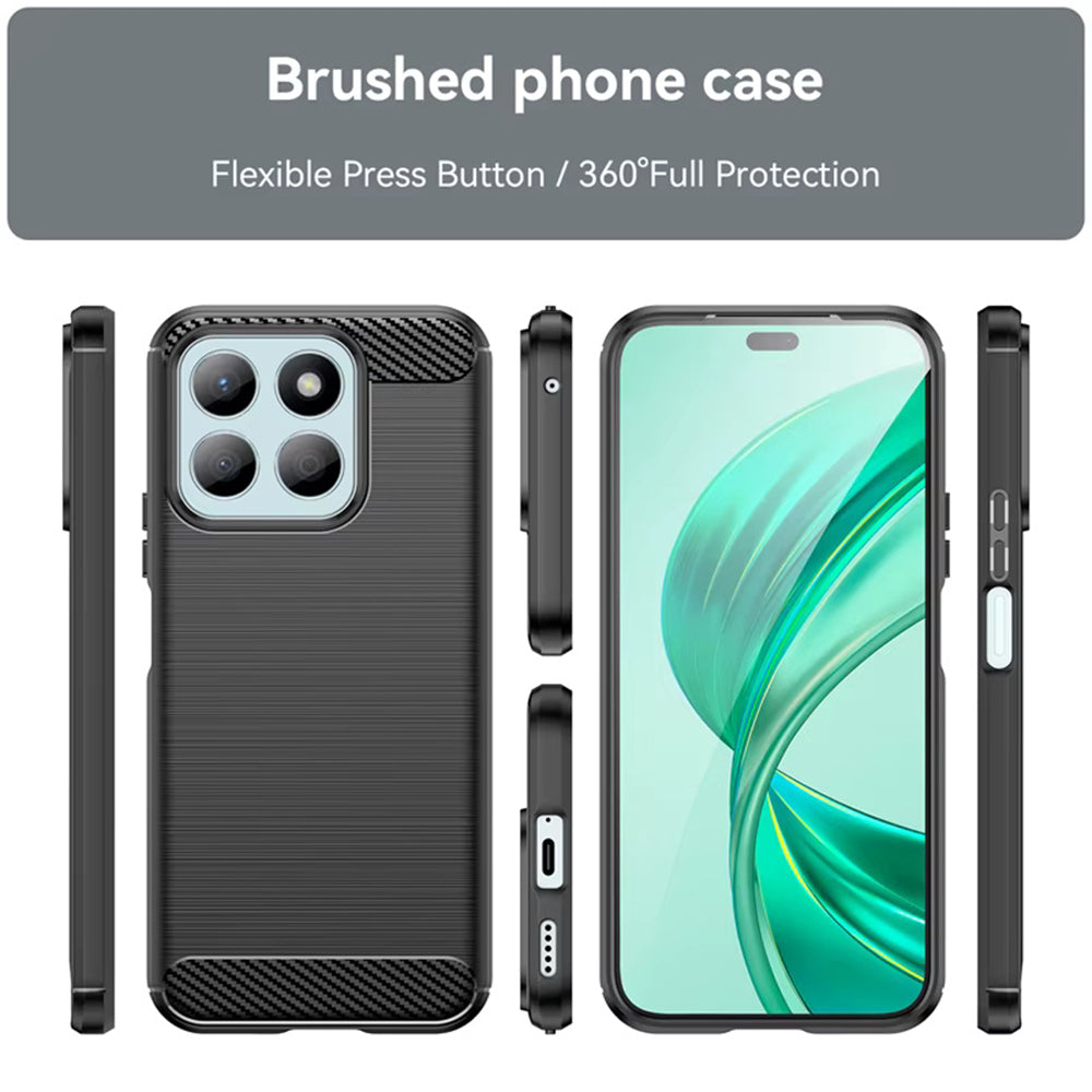 Custodia per Honor X8c, Techsuit, Carbonio, Blu