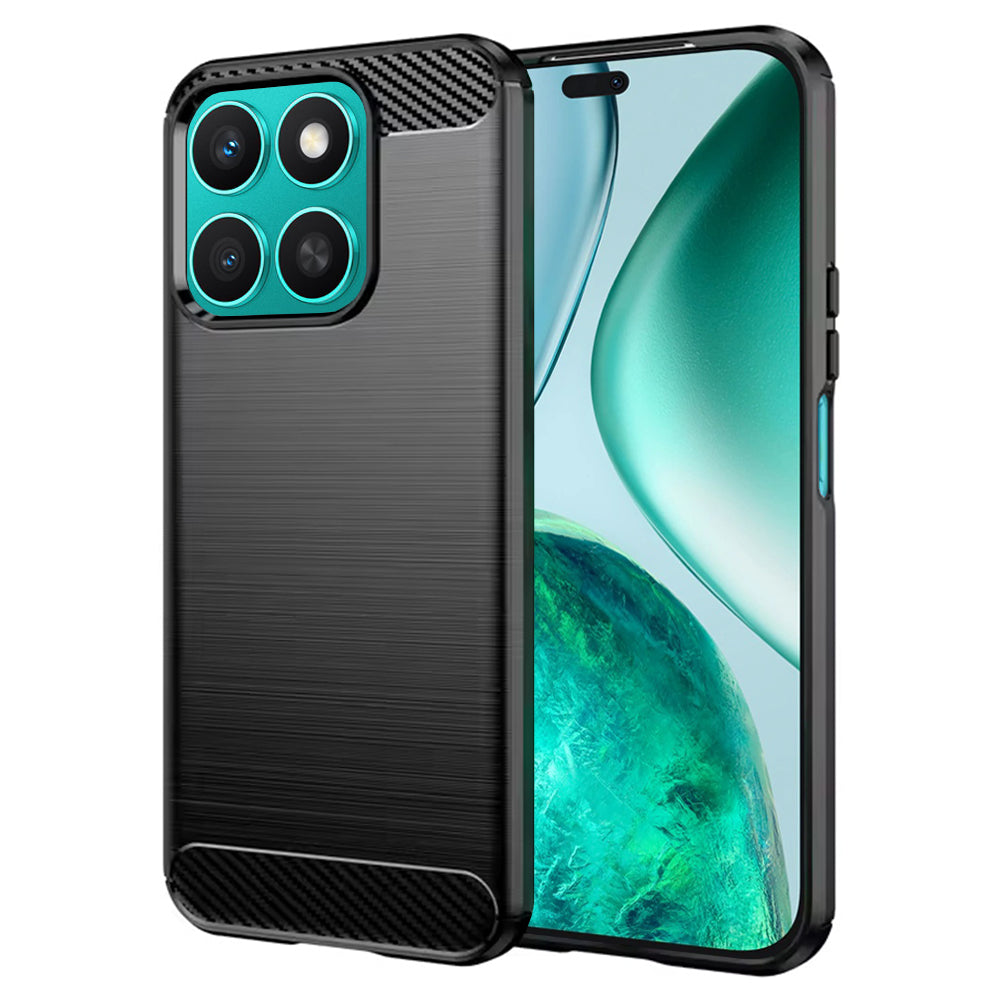 Custodia per Honor X8c, Techsuit, Carbonio, Nera