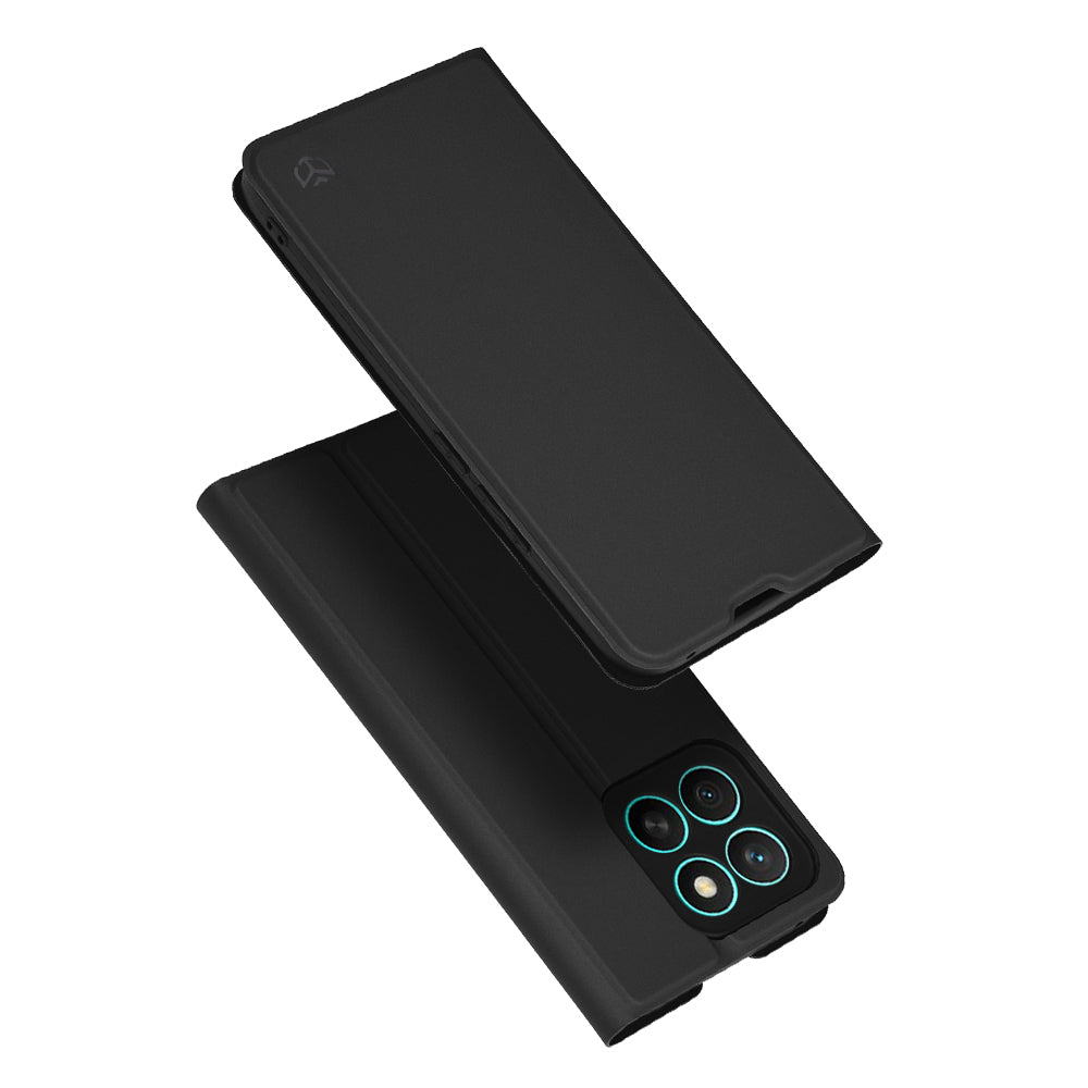Custodia per Honor X8c, Techsuit, Magskin Book, Nera
