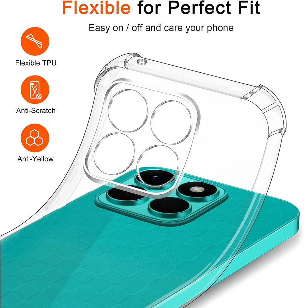 Custodia per Honor X8c, Techsuit, Shockproof Clear, Trasparente