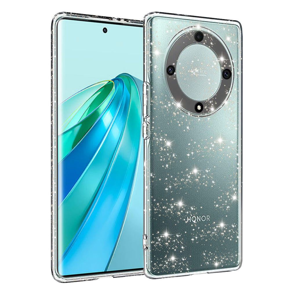 Custodia per Honor X9a, Techsuit, SparkleSkin, Trasparente