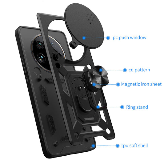 Custodia per Honor X9c / Magic7 Lite, Techsuit, CamShield, Nera