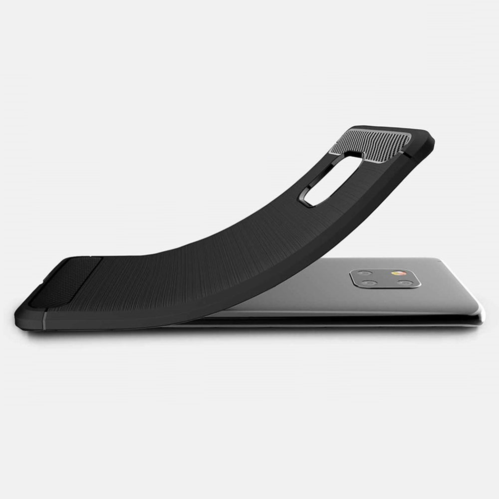 Custodia per Huawei Mate 20 Pro, Techsuit, Carbonio, Nera