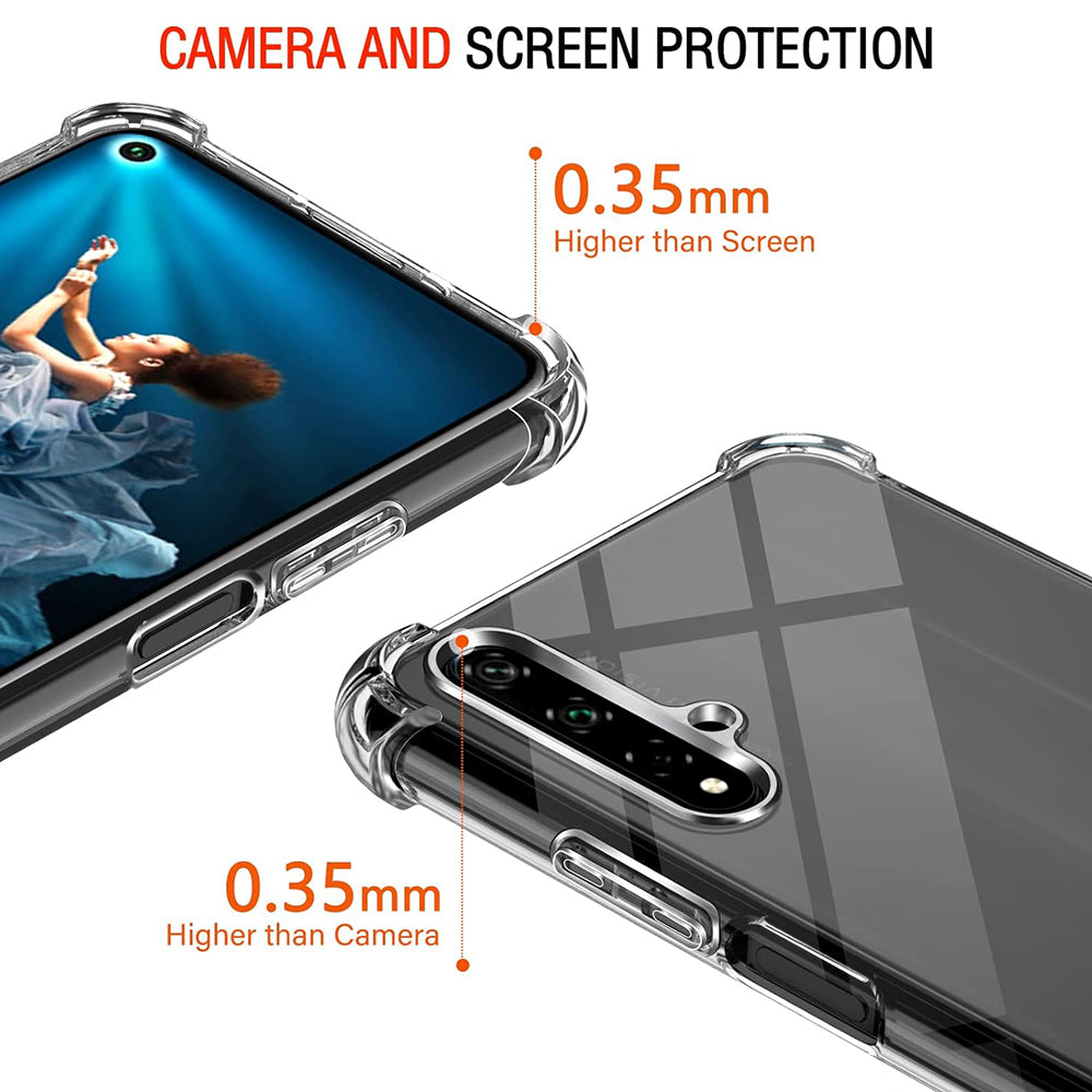 Custodia per Huawei nova 5T / Honor 20, Techsuit, Shockproof Clear, Trasparente