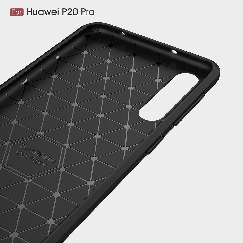 Custodia per Huawei P20 Pro, Techsuit, Carbonio, Nera