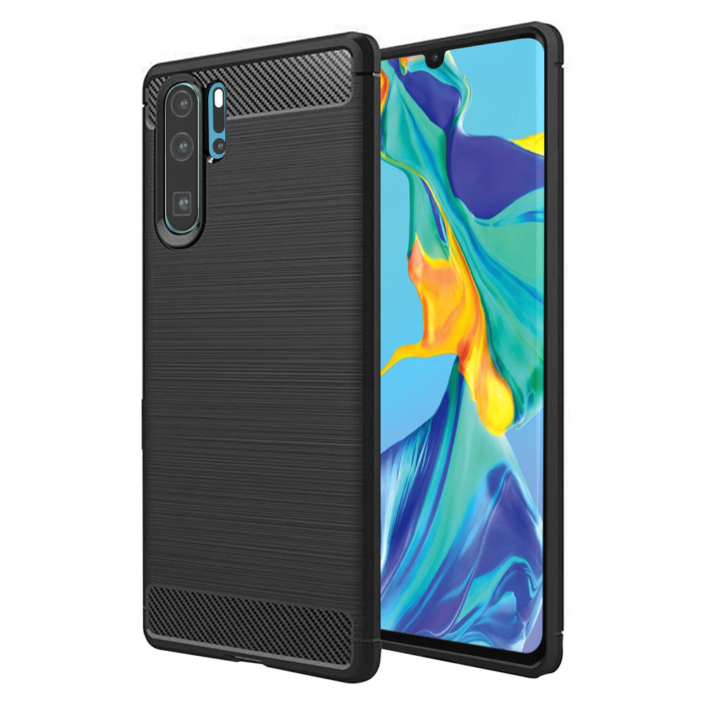 Custodia per Huawei P30 Pro New Edition / P30 Pro, Techsuit, Carbonio, Nera