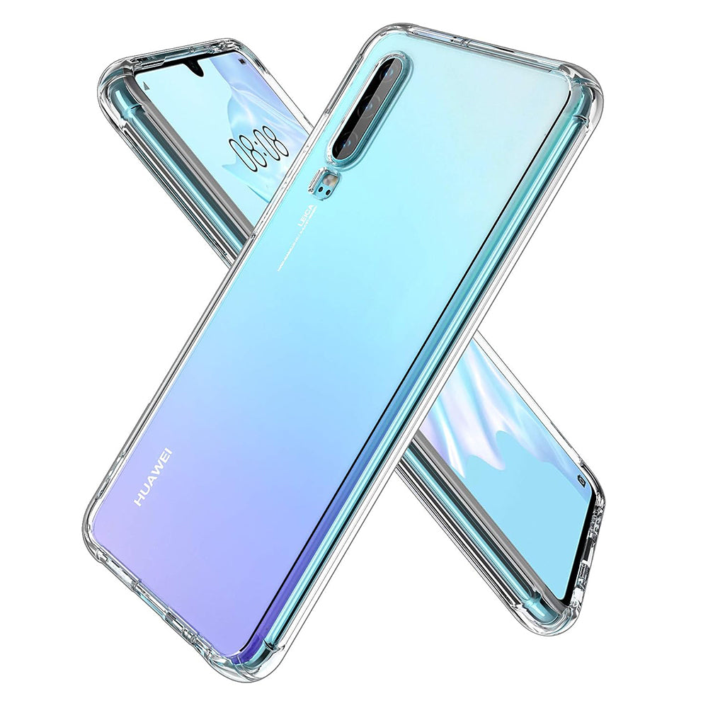 Custodia per Huawei P30, Techsuit, Shockproof Clear, Trasparente