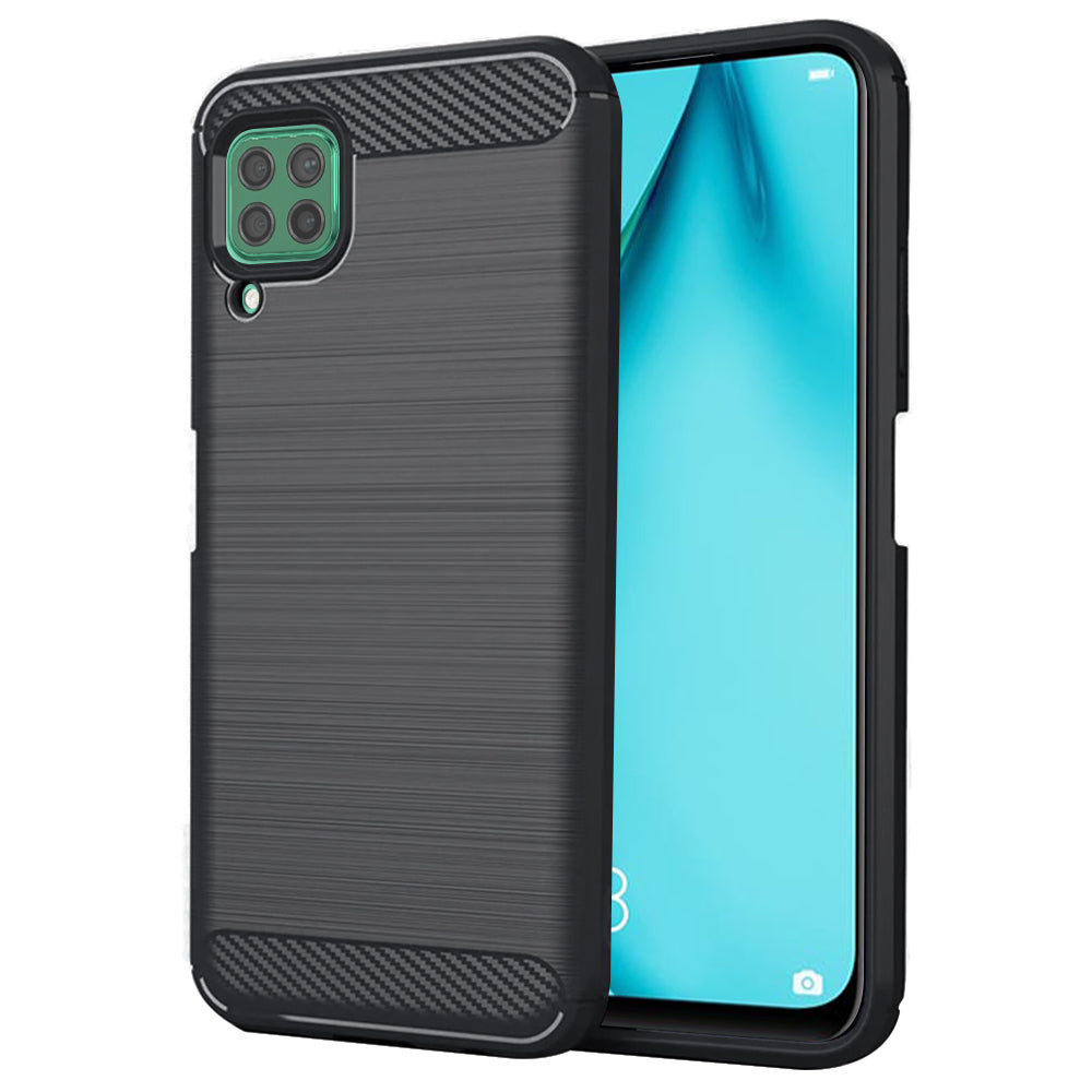Custodia per Huawei P40 lite 4G, Techsuit, Carbonio, Nera