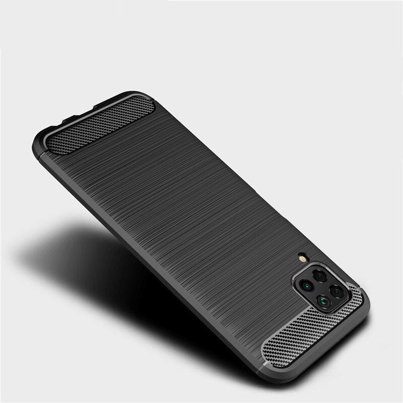 Custodia per Huawei P40 lite 4G, Techsuit, Carbonio, Nera