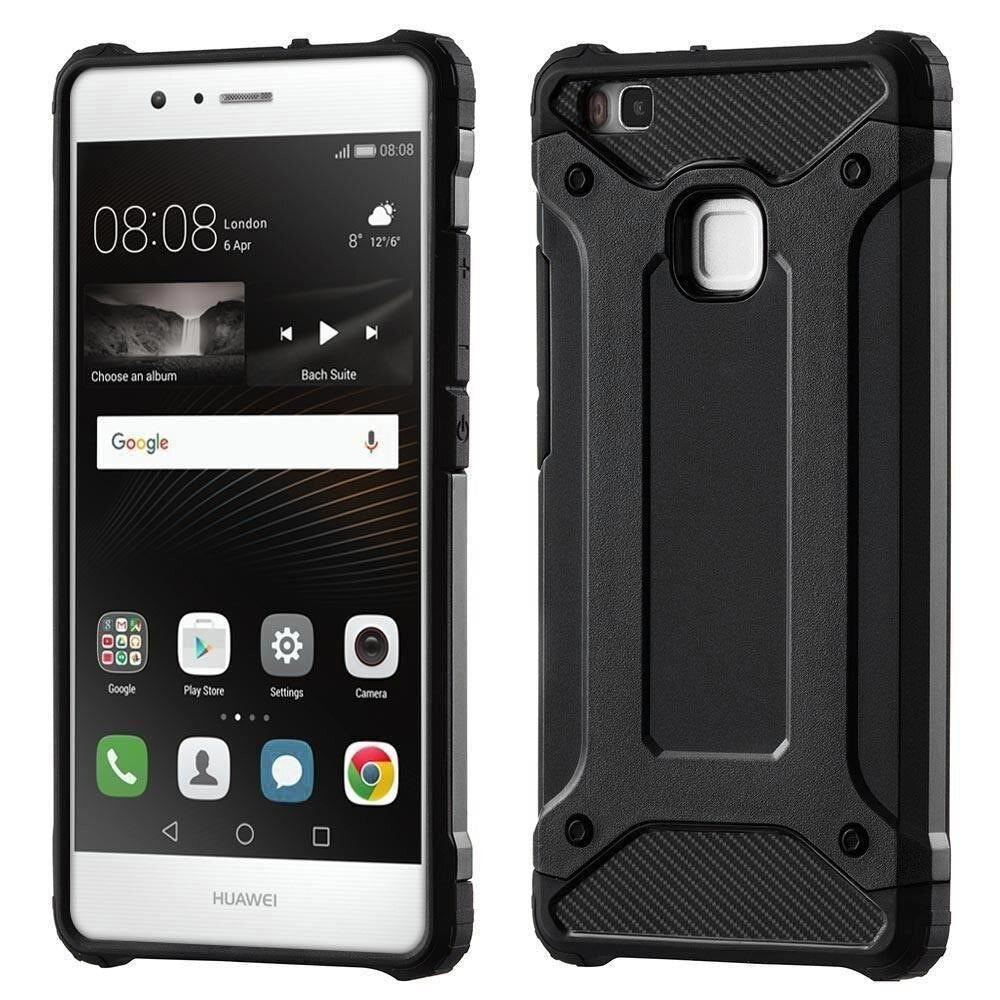 Custodia per Huawei P9 lite (2016), Techsuit, Hybrid Armor, Nera