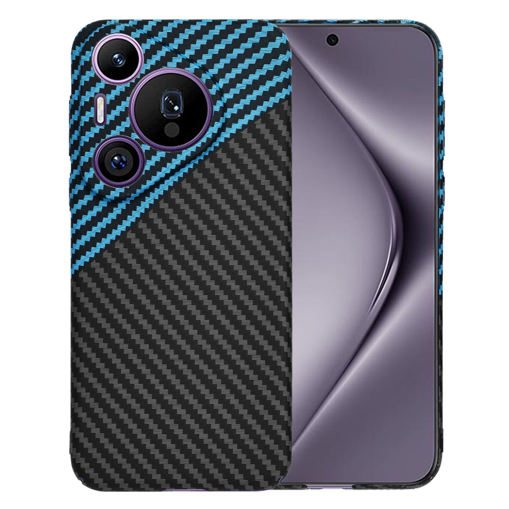 Custodia per Huawei Pura 70 Pro, Techsuit, Carbonite FiberShell, Nero Bleu