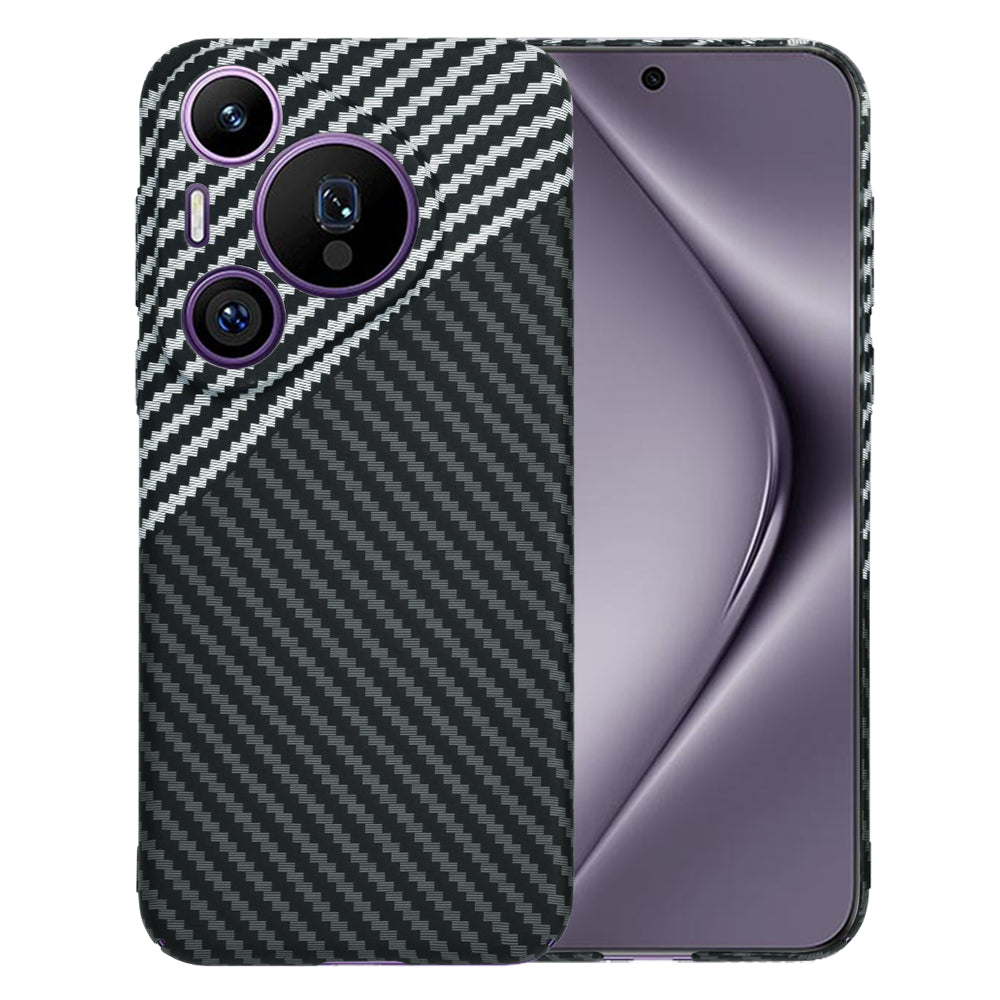 Custodia per Huawei Pura 70 Pro, Techsuit, Carbonite FiberShell, Nero Grigio
