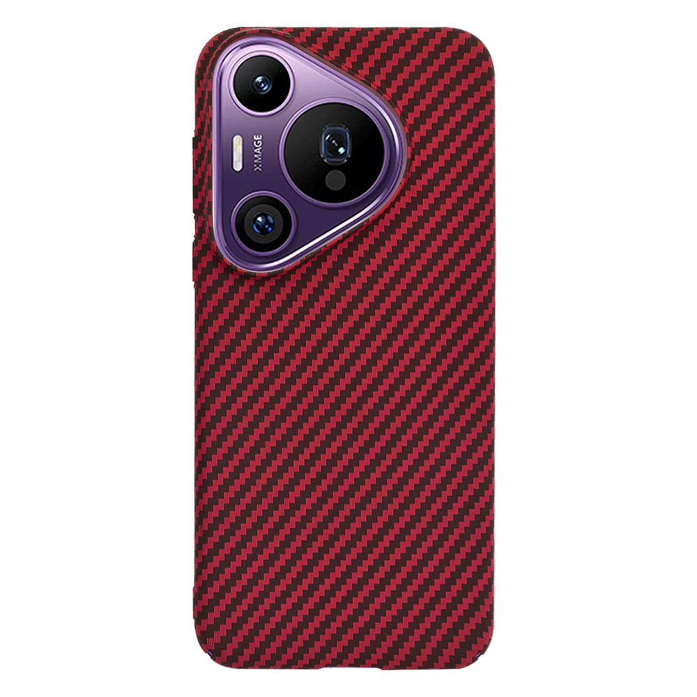 Custodia per Huawei Pura 70 Pro, Techsuit, Carbonite FiberShell, Rossa