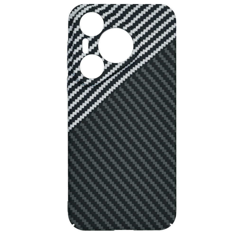 Custodia per Huawei Pura 70, Techsuit, Carbonite FiberShell, Nero Grigio