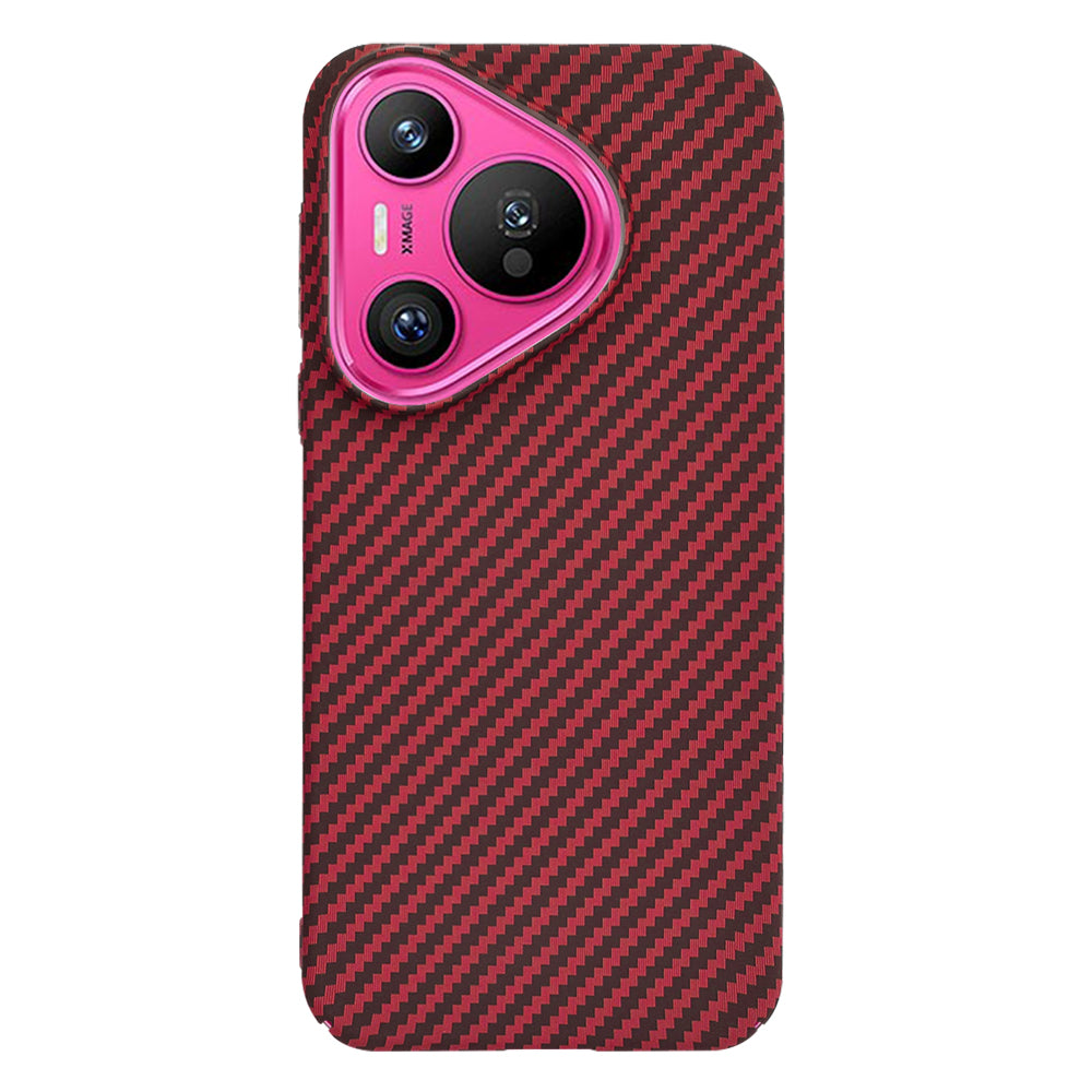 Custodia per Huawei Pura 70, Techsuit, Carbonite FiberShell, Rossa